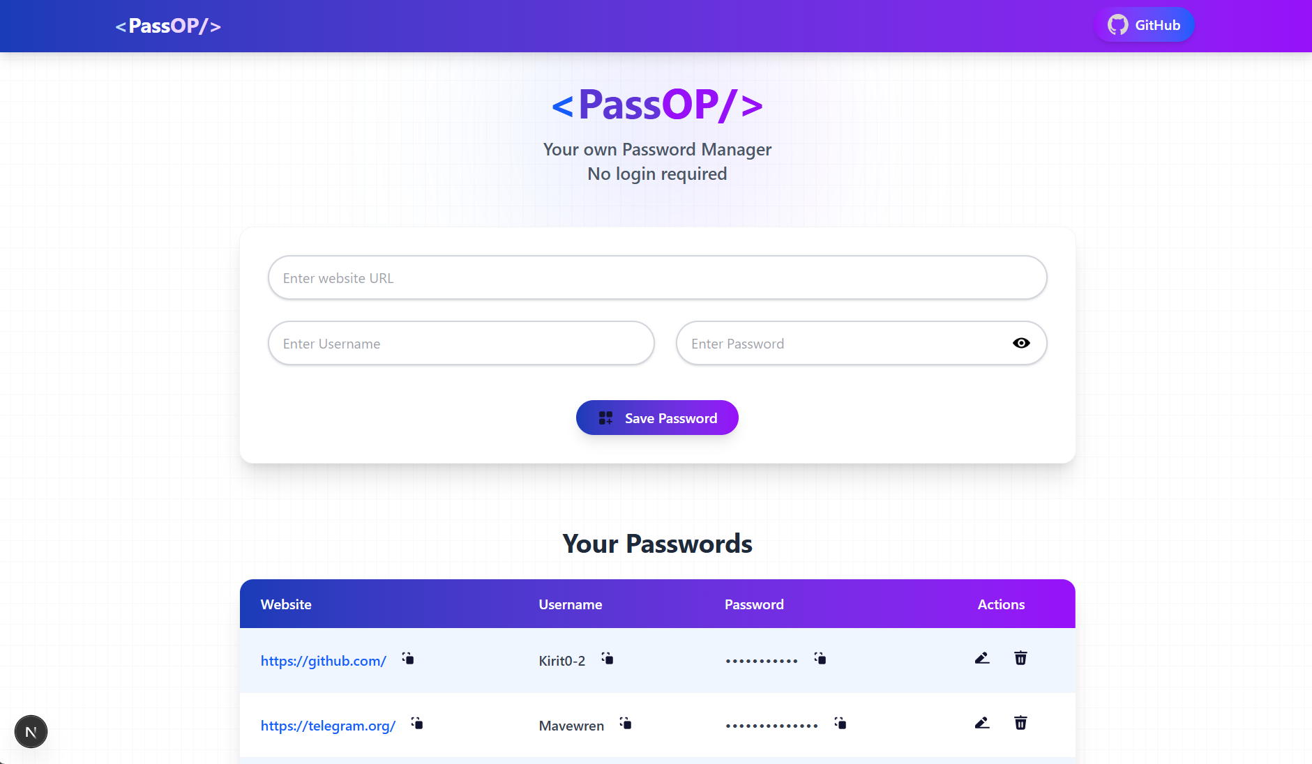 PassOp - Password Manager